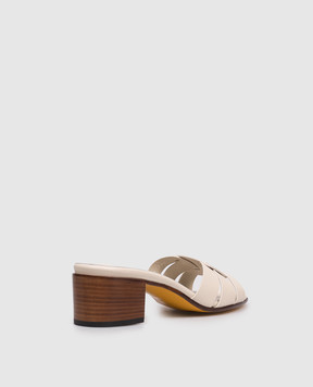 Doucal's Ivory leather mules DD8882EDITUF073