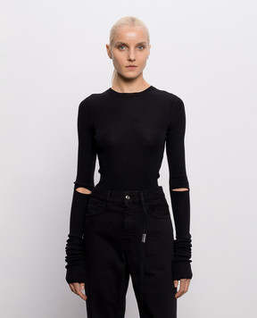 Ann Demeulemeester Lyell black wool top B0012283KN043