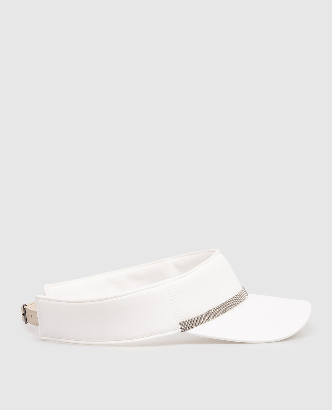 

White visor with monil chain Brunello Cucinelli