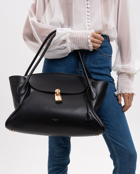 Balmain Black leather Pulse Day bag HN1DB068LTEX