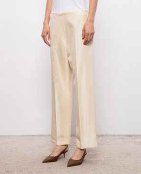The Row Beige Beta silk pants 10742W4378
