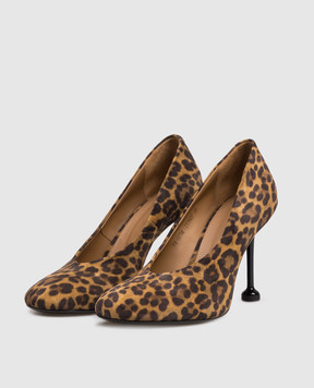 Babe Pay Pls Brown suede shoes with print 211927ZA