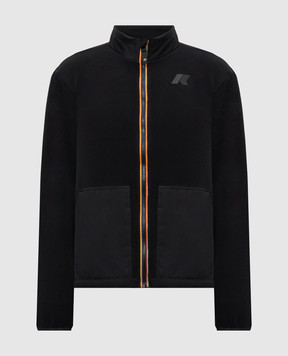 K-Way Black BOURG jacket with emblem K7142IW
