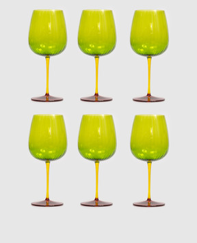 La Reine Set of green JOY gin glasses 6 pcs JOYGINTONIC