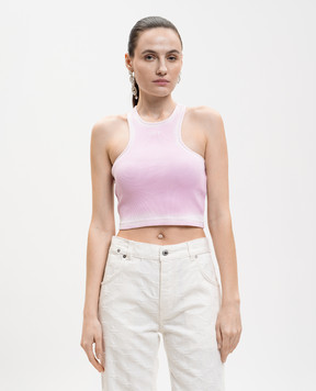 Off-White Pink Spray top with logo print 2AD086S26JER001