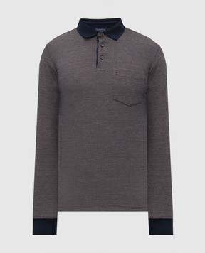 Florentino Blue polo shirt with pattern 225770520650