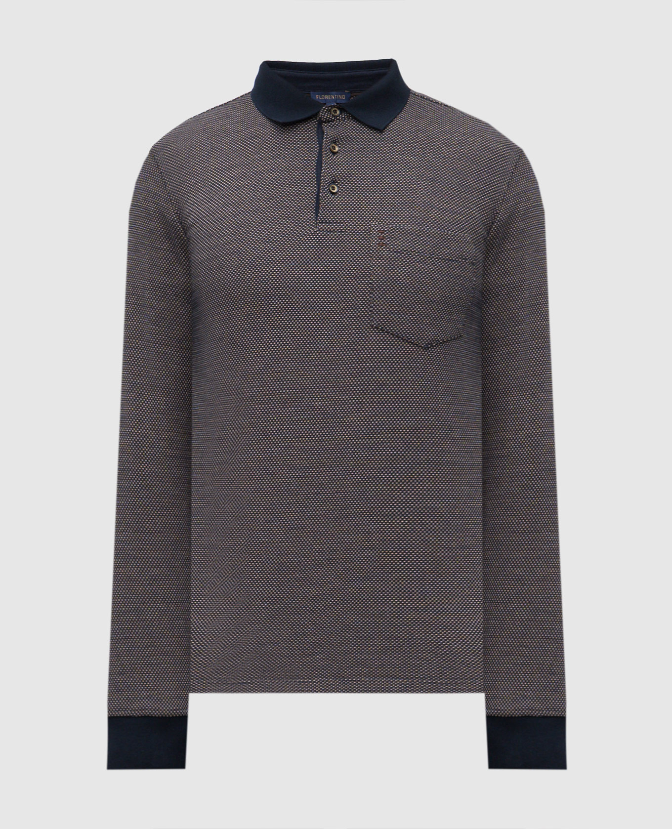 Blue polo shirt with pattern Florentino
