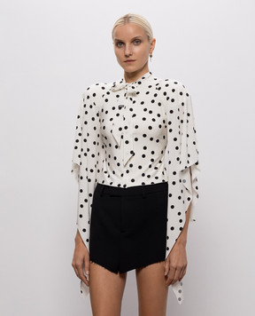 Vetements White polka dot blouse WH27BL133WD