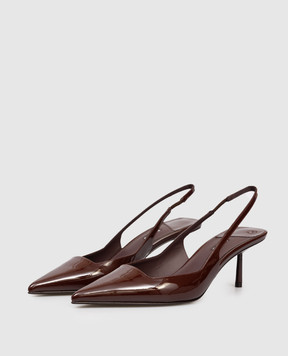 Le Silla Burgundy patent leather slingbacks AMELIA 6101E060BXPPGSM