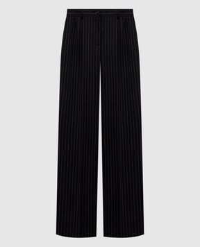Dolce&Gabbana Black striped wool pants FTC17TFRZAT