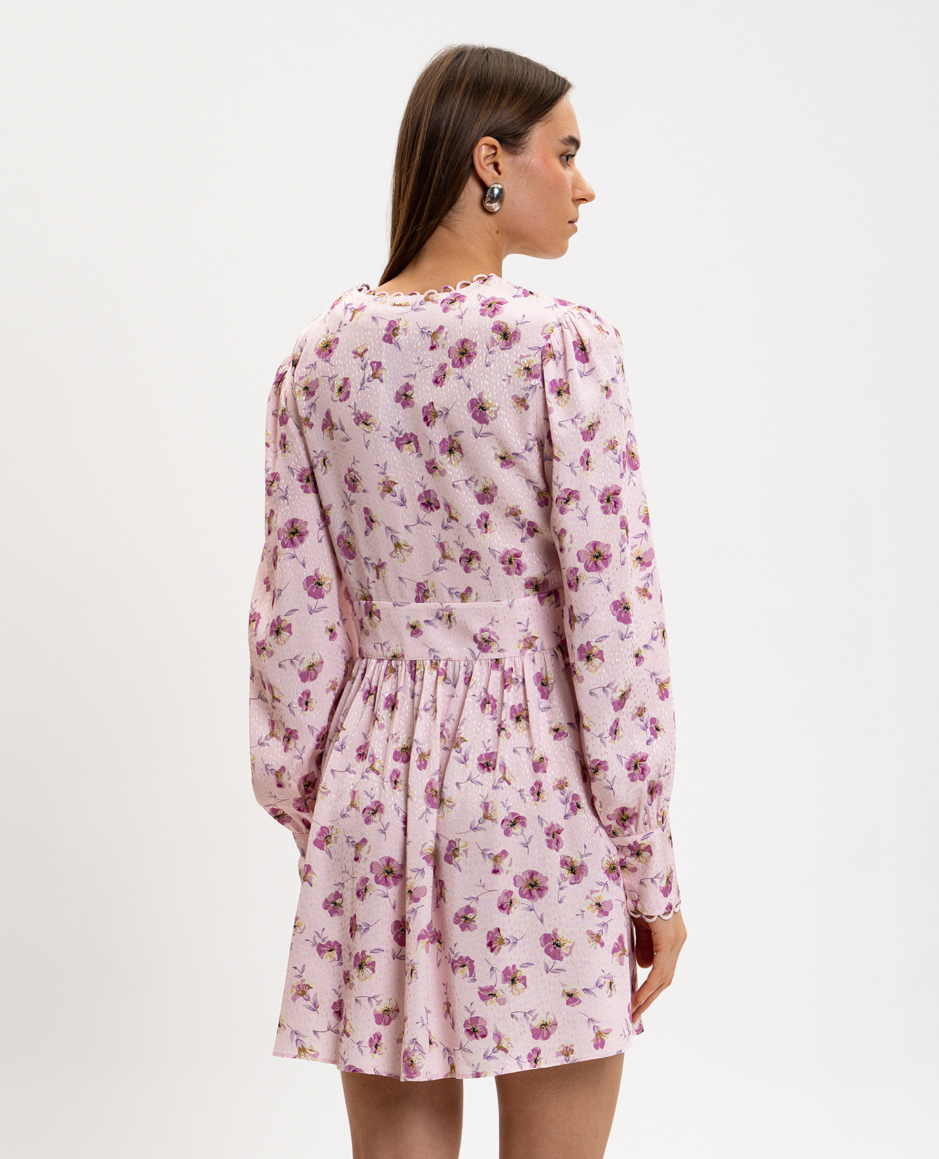 Pink printed dress Twinset 4