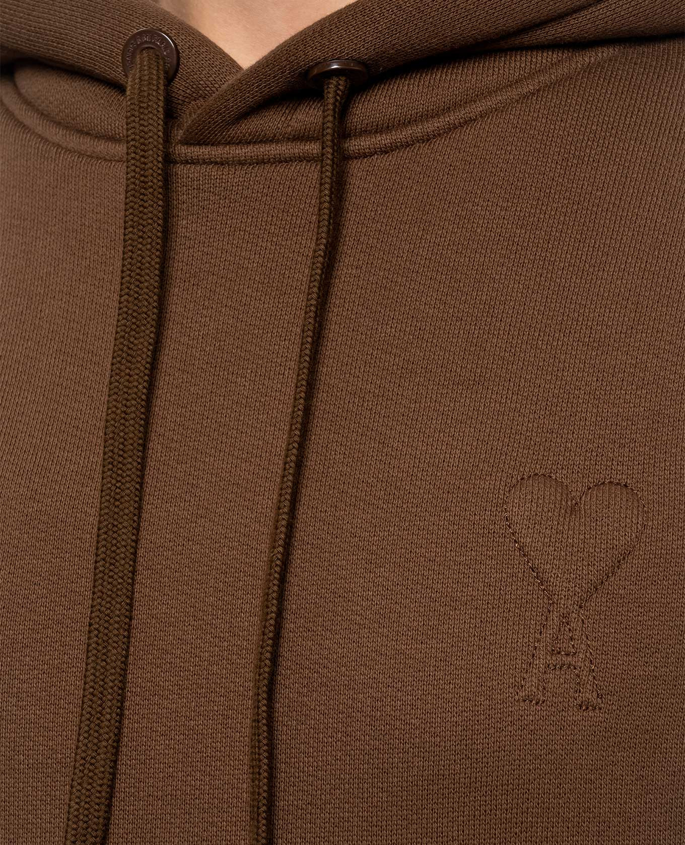 Brown insulated hoodie Ami Paris 5