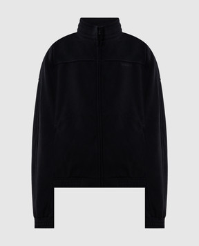 Vetements Black sports jacket with logo embroidery MH27TJ110Bm