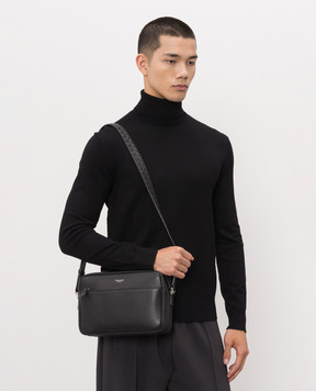Serapian Black leather bag EAST WEST SRCMOMML735925A001