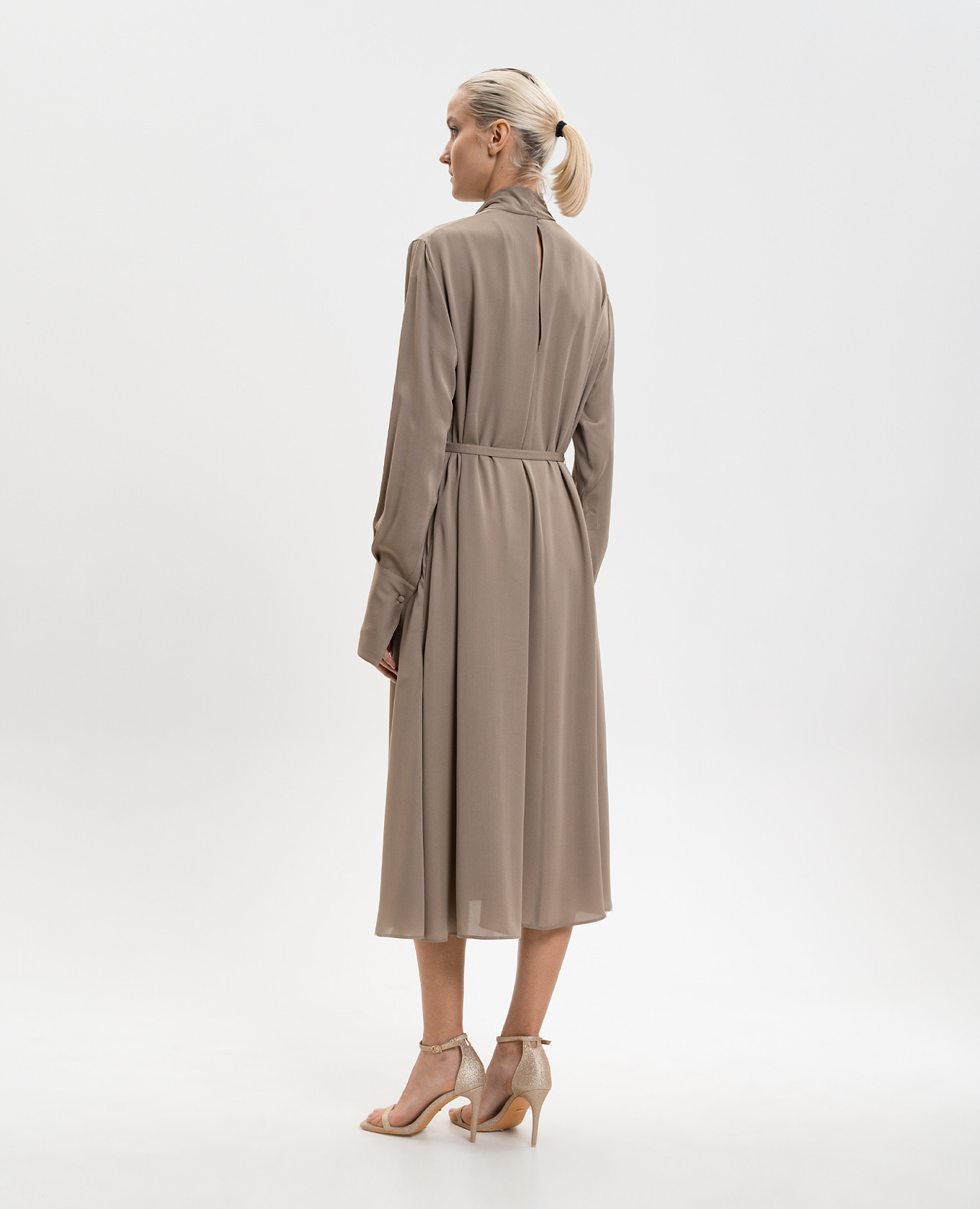 

Brown silk midi dress Tom Ford