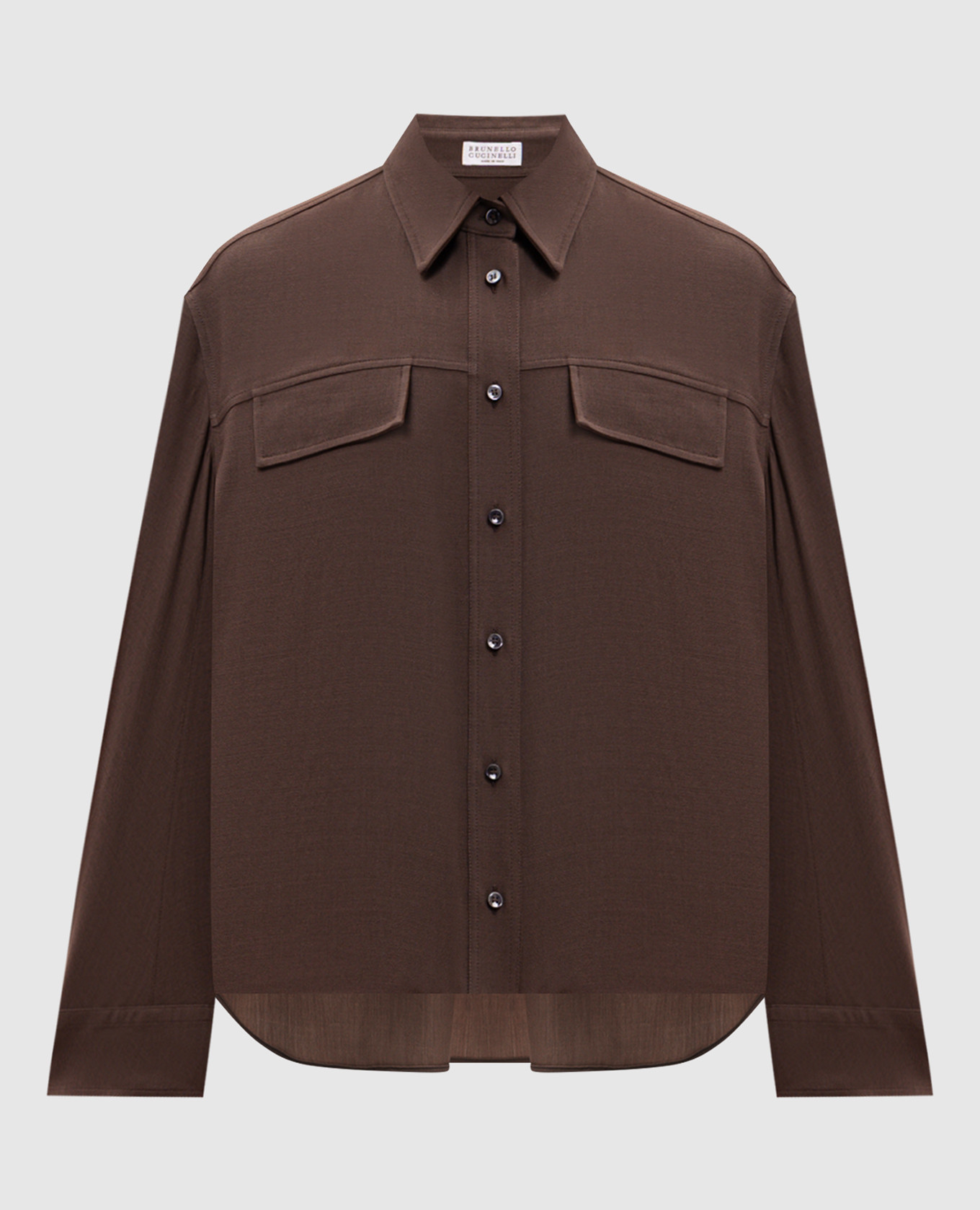 Brown shirt with wool