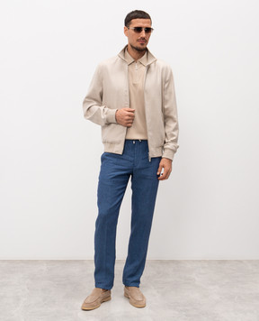Stefano Ricci Beige wool, silk and linen jacket MDJ6100372BI72HC