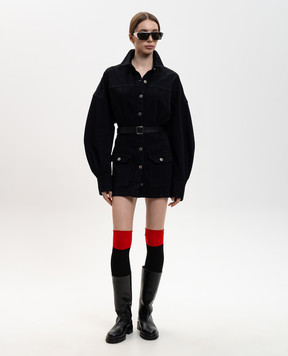 The Attico Black denim shirt dress 260WCA00482DDS002AA