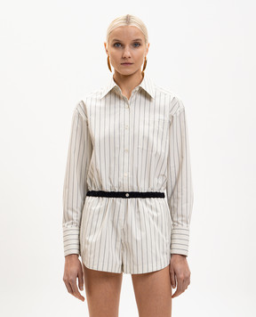 3.1 Phillip Lim White striped cropped shirt E26121767CCU