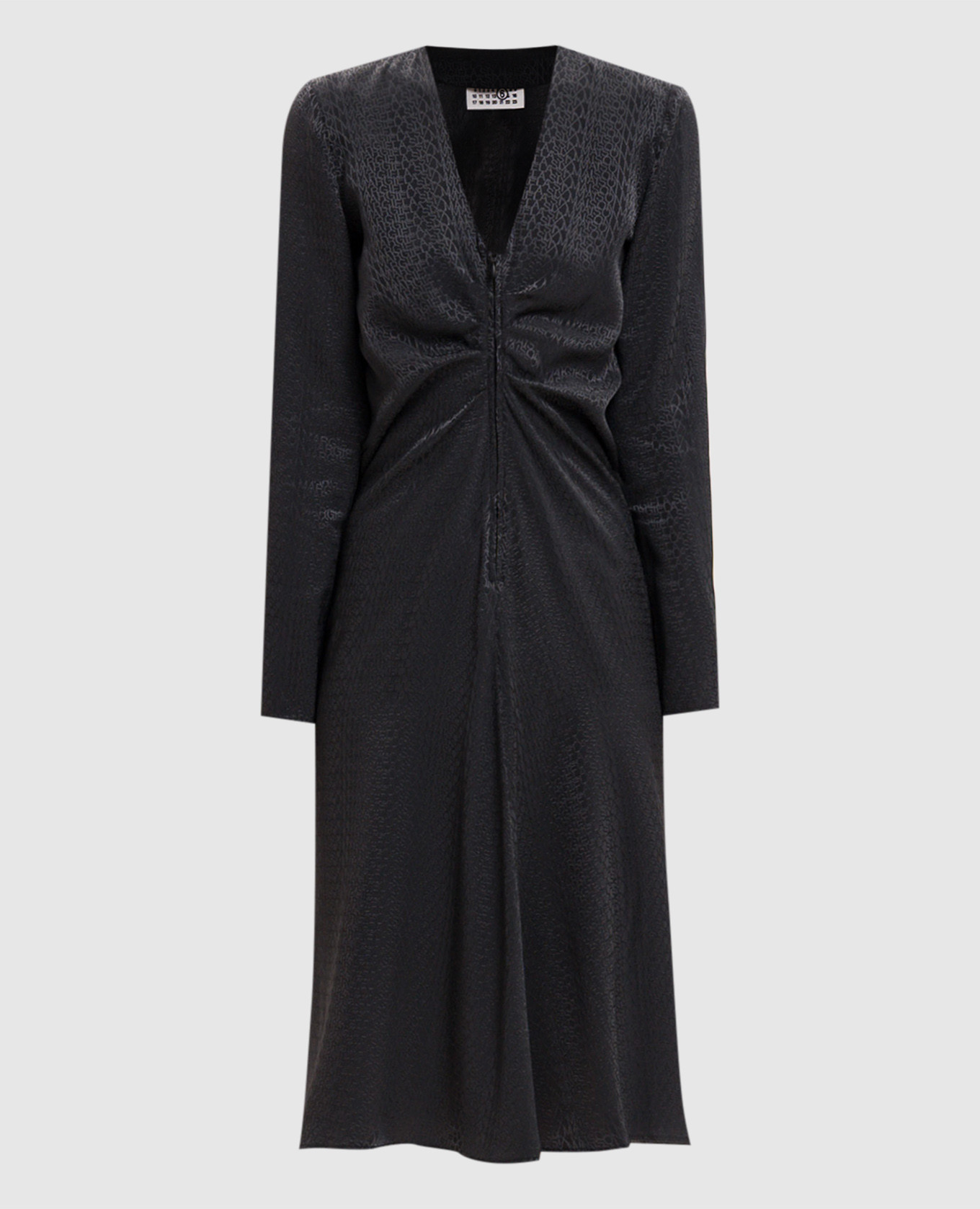 Black dress with logo pattern Maison Margiela MM6