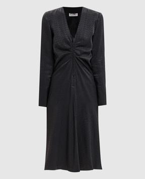 Maison Margiela MM6 Black dress with logo pattern S52DD0103M36007