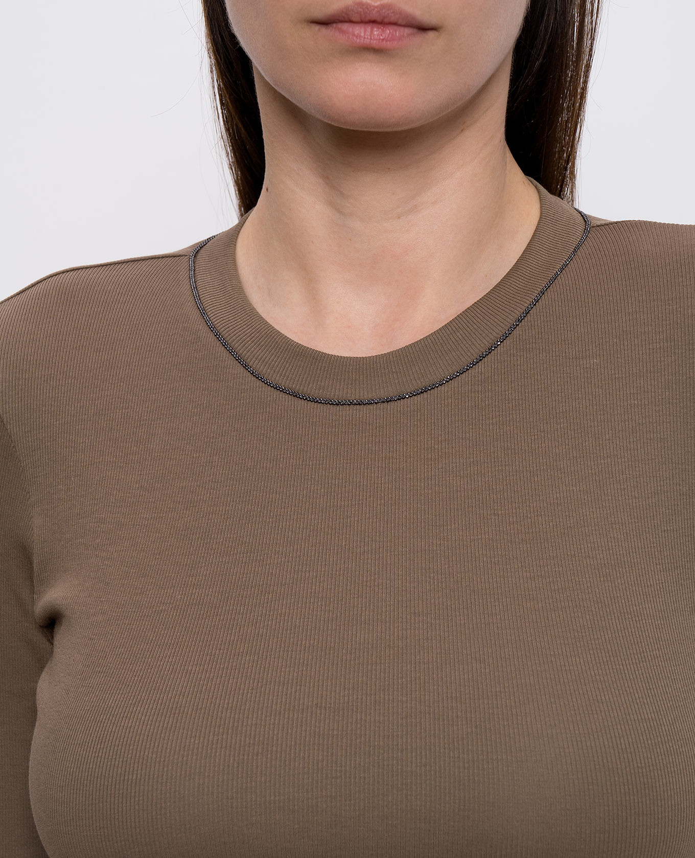 Brown top with monil chain Brunello Cucinelli 4
