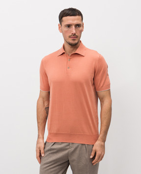 Brunello Cucinelli Orange polo M29800125
