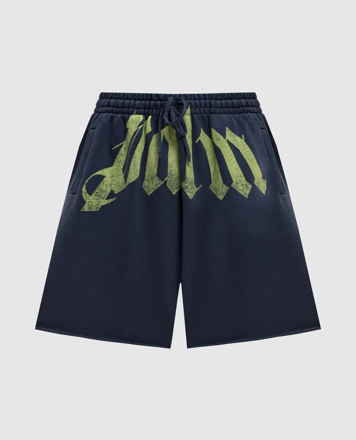 Blue shorts with logo print