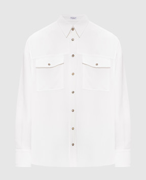 Brunello Cucinelli White shirt with linen MH126NE406