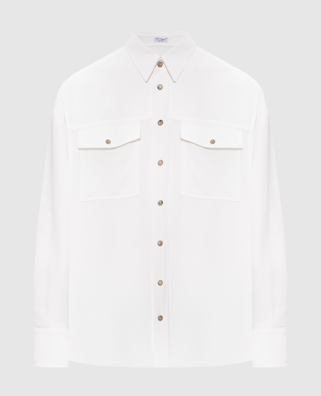 

White shirt with linen Brunello Cucinelli