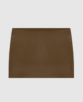Khaite Jett khaki leather skirt 41161012