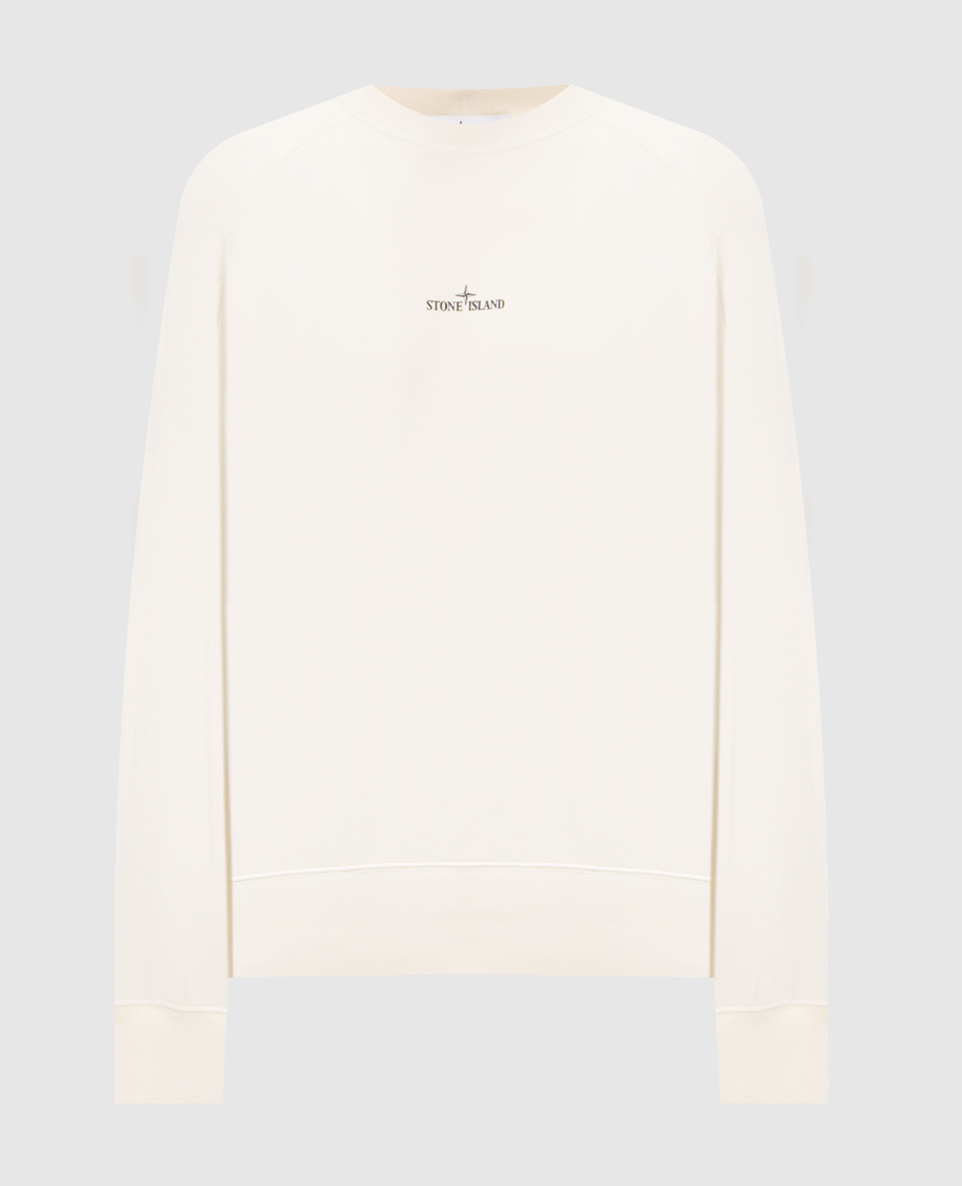 Ivory sweatshirt with logo print
