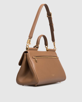 Dolce&Gabbana My Sicily brown leather satchel bag BB7782B7321