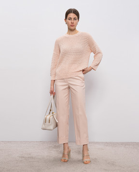 Peserico Pink pants with lapels A04576J001953