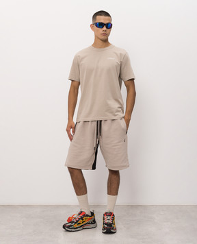 Off-White Beige T-shirt with logo print 44MAA16MF26J00M