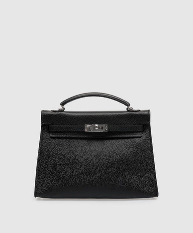 Sacoche en cuir noir