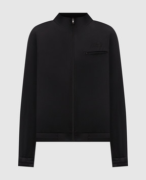 Maison Margiela MM6 Black sports jacket with logo embroidery SH2HG0006M20209