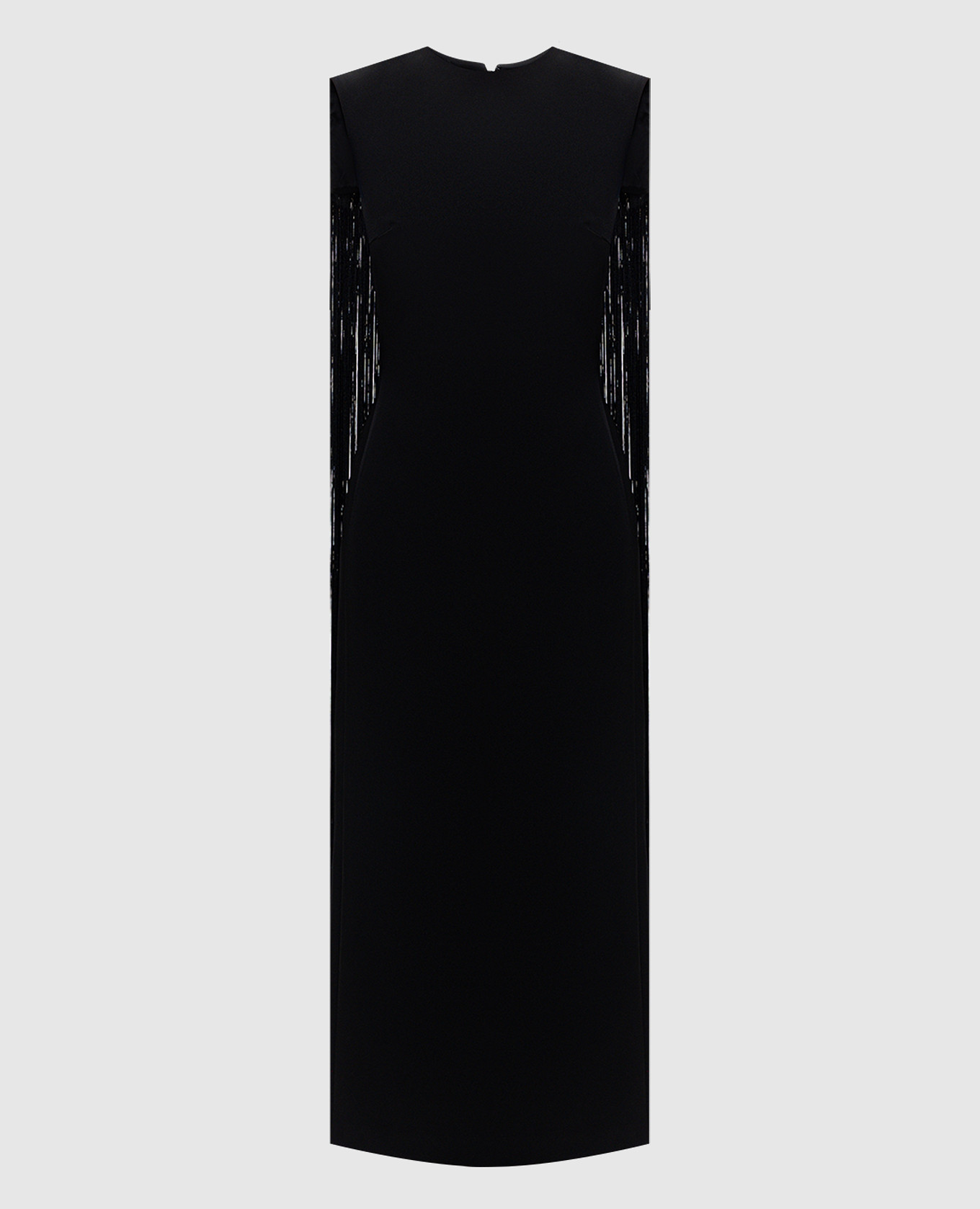 

Black sheath dress with fringe David Koma