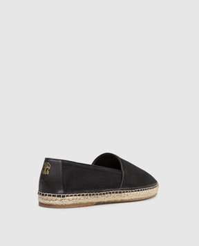 Brunello Cucinelli Black leather espadrilles MZUOXPQ726