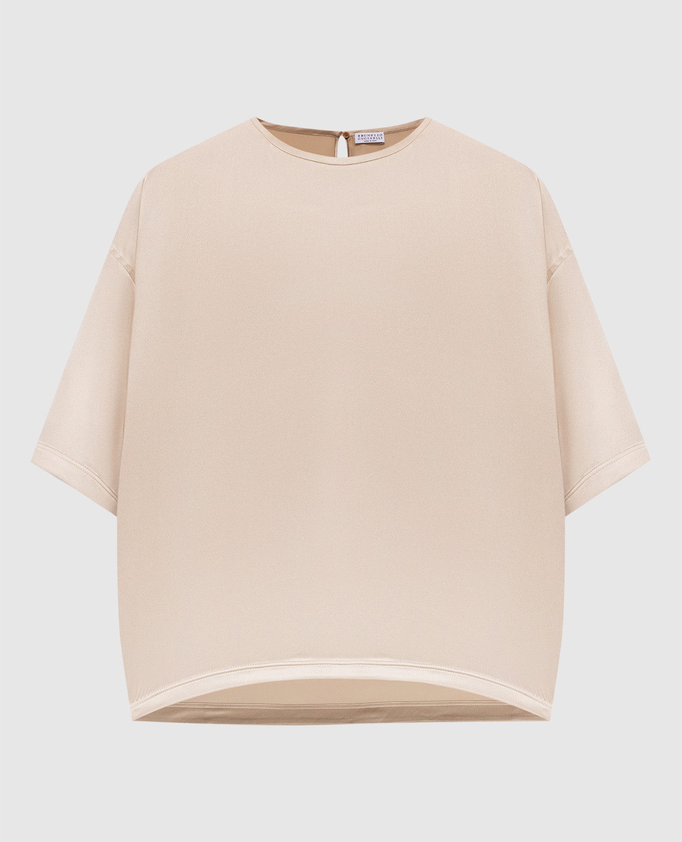 

Beige silk blouse with chain Brunello Cucinelli