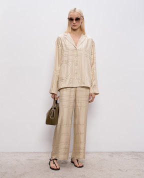 Toteme Beige silk pants 213255707