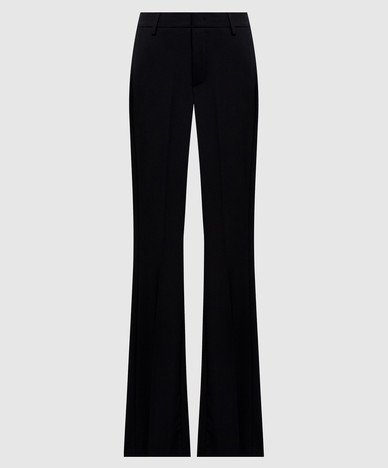 Black flared pants with wool