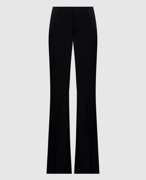 Dondup Black flared pants with wool DP531TTS0011DXXX