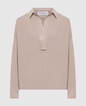 Brunello Cucinelli Beige linen shirt MA698MQ705