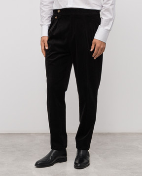 Brunello Cucinelli Black corduroy pants MY499L00M