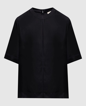 Loulou de Saison Black HAVANA silk blouse HAVANA