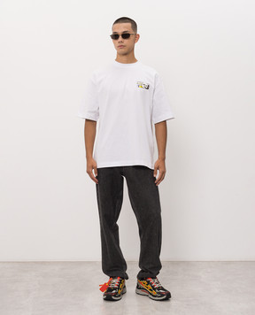 Off-White White T-shirt with Industrial Arrow print 44MAA120F26J00Z
