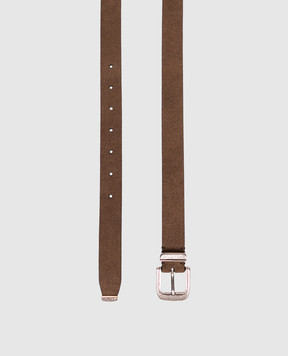 Brunello Cucinelli Brown suede belt MAUGP259