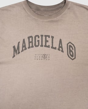 Maison Margiela MM6 Children's brown T-shirt with logo print M61114MM08T