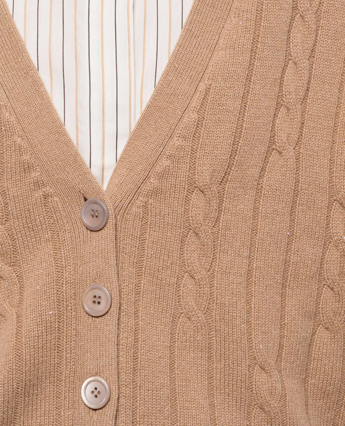 Beige cardigan with wool and silk Peserico 5
